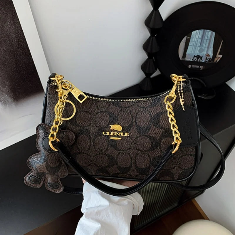 Bolso de mano de estilo de alta gama para mujer, nuevo modelo 2025, bolso cuadrado pequeño único y moderno, moderno, retro, simple y elegante, cr
