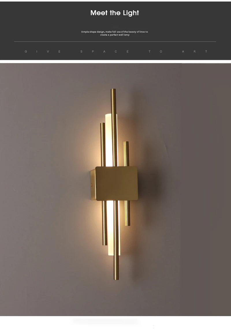 Lámpara de pared LED moderna, iluminación interior, apliques de pared para baño, accesorio de iluminación para sala de estar, pasillo, decoración de dormitorio, luces de pared