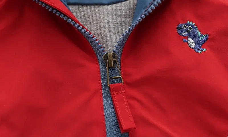 Abrigos de primavera y otoño para niños, chaquetas para niños, cortavientos con capucha y bolsillo, prendas de vestir exteriores con cremallera, ropa para bebés de 2 a 7 años