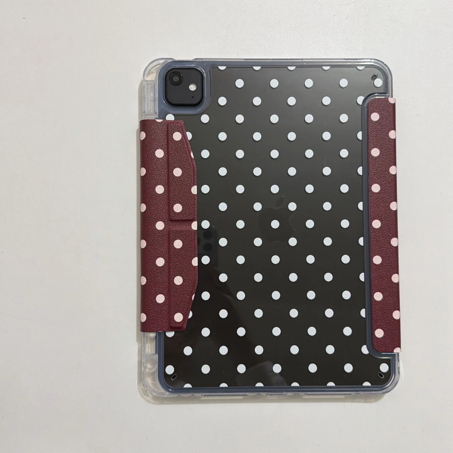 Funda para iPad plegable en Y con lunares y cierre a presión (6 colores) para iPad10/11th Air 11 4/5 10,9 Pro 11 12,9 iPad 10,2 7/8/9th Gen
