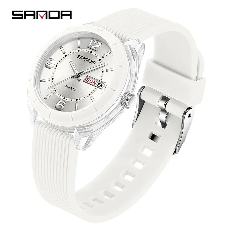Reloj de Pulsera SANDA para Mujer, Nuevo, Moderno, Deportivo, de Cuarzo, con Fecha, Semana, Resistente al Agua, Luminoso, Elegante