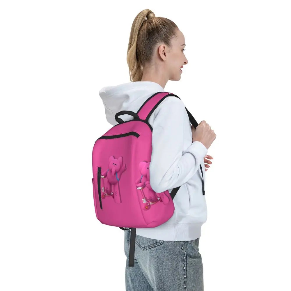 Mochila azul de dibujos animados de Pocoyo para niños, mochila de gran capacidad para niños, mochila escolar, bolsos de hombro para hombres y mujeres