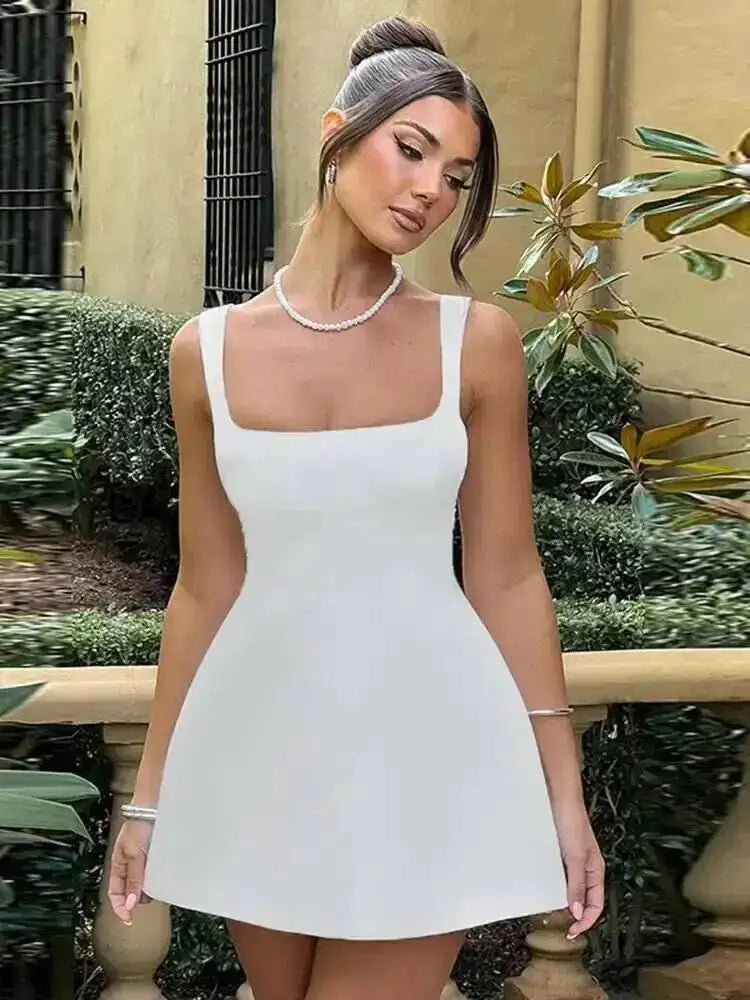 Townlike-vestido sin mangas de verano para mujer, traje Sexy con tirantes y espalda descubierta, 2024