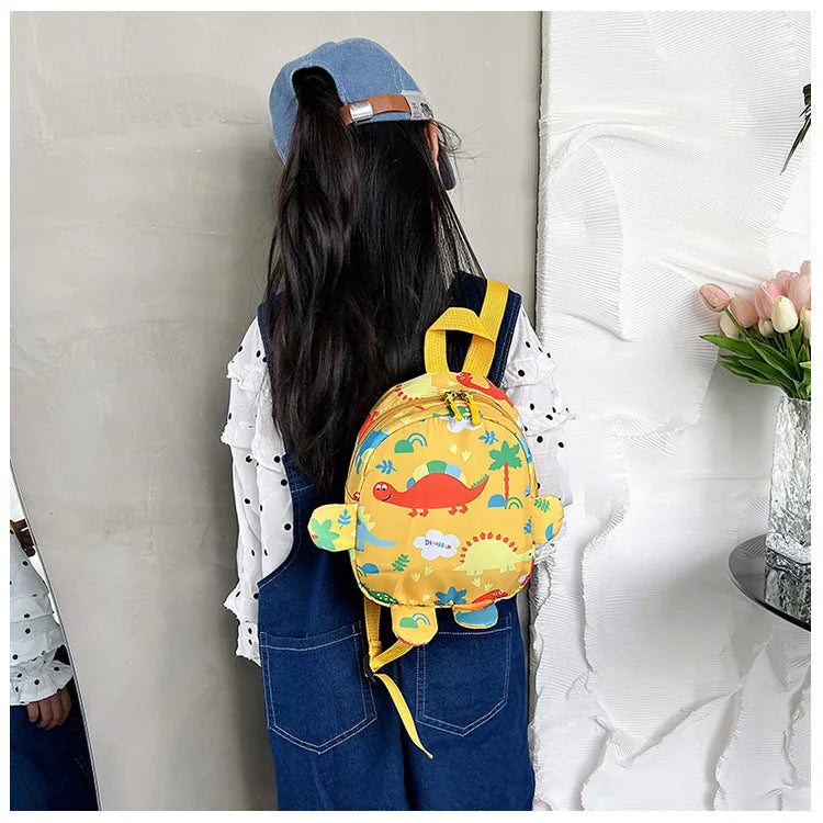 Bolsa bonita para niños, mochilas escolares con dibujos de dinosaurios para niños, mochila de viaje para exteriores preescolar para guardería, antipérdida