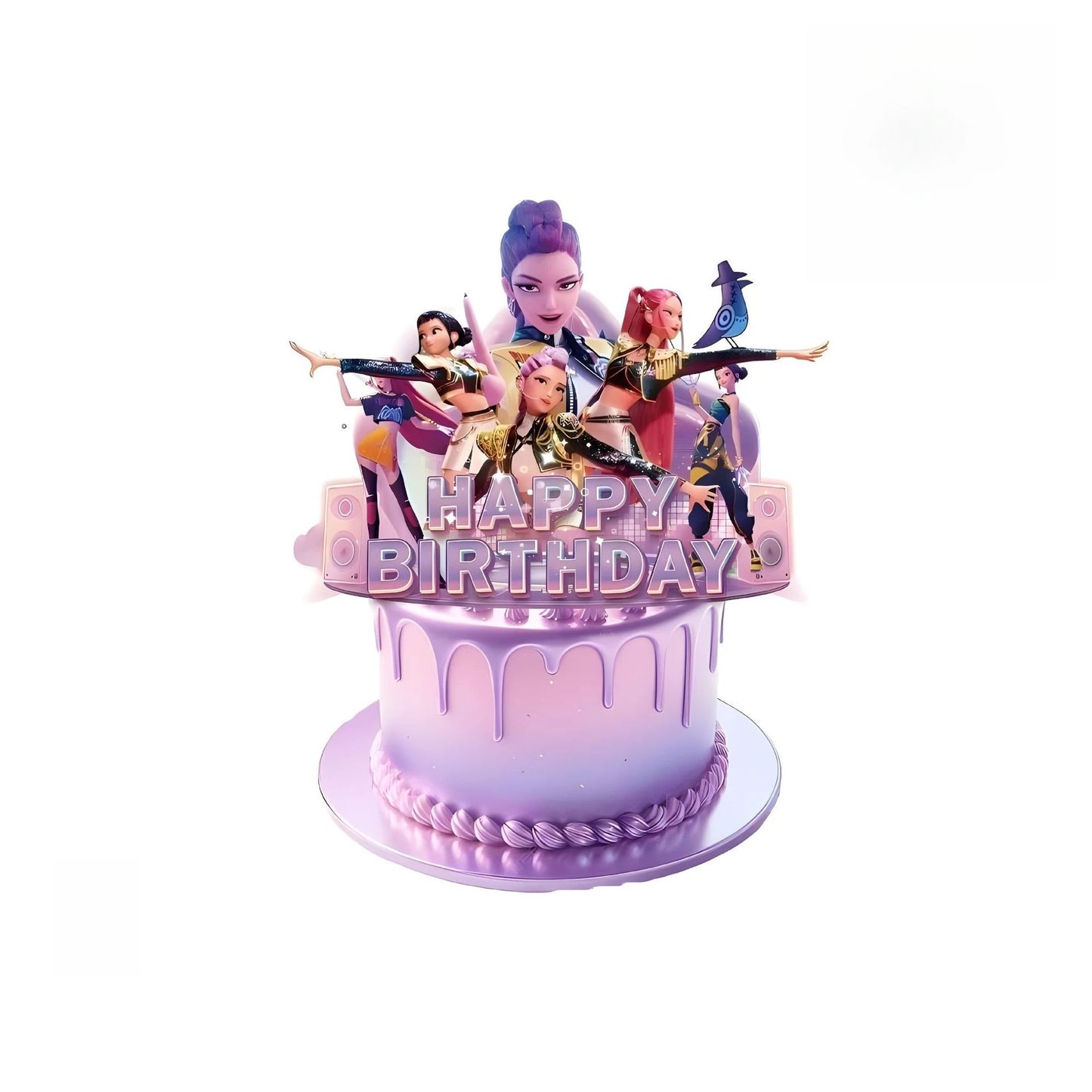 Set de Globos de Aluminio K-Pop para Grupo de Chicas, Números del 1 al 9 y Globos de Estrellas Púrpuras, Adornos para Pastel para Fiestas de Cumpleaños y Accesorios para Fotos