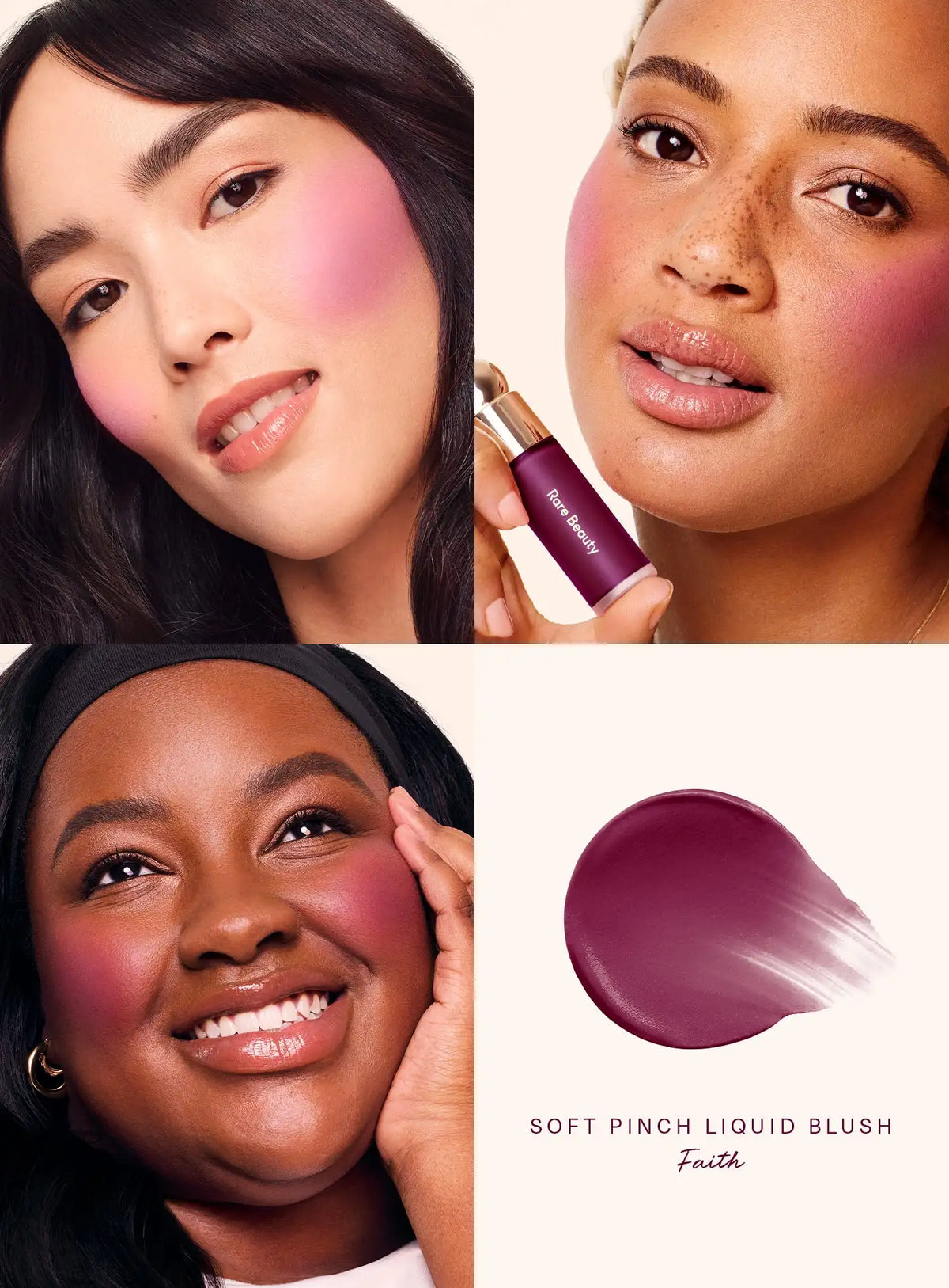 Rubor Líquido Soft Pinch de Rare Beauty, Tonos Hope, Love, Virtue, Happy, Wonder, Worth, Acabado Sedoso y Suave, Larga Duración, Maquillaje Voluminizador