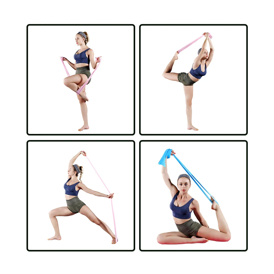 Bandas elásticas de entrenamiento largo, banda de resistencia para Yoga, Pilates, para ejercicio físico de la parte inferior del cuerpo, fuerza en el hogar
