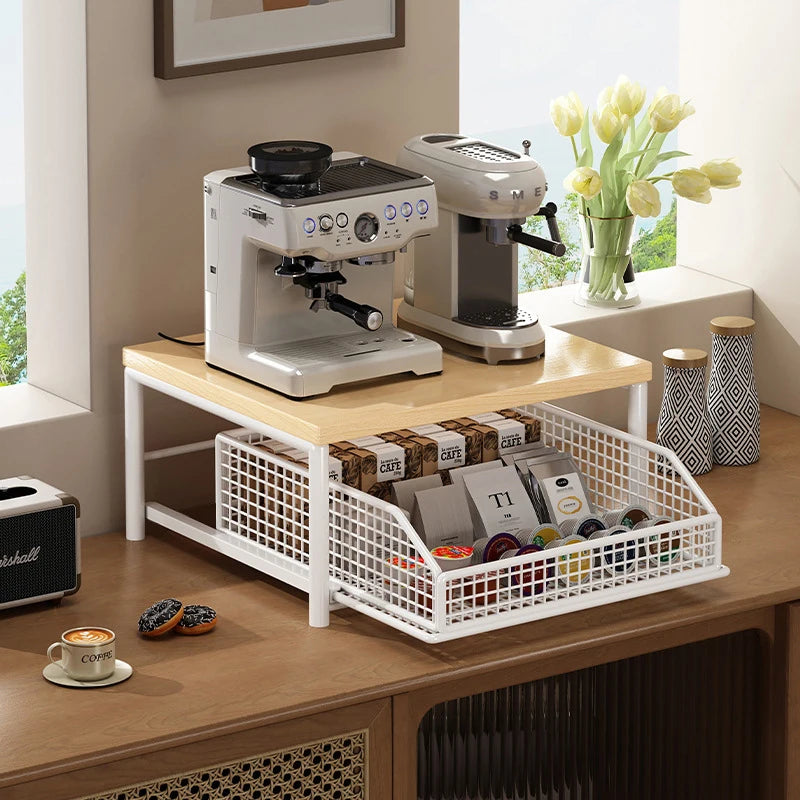 Organizador de encimera de cocina: estante multiusos para microondas, especias, cafeteras y impresora