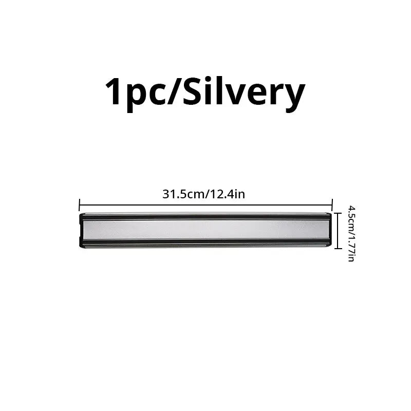 Estante para cuchillos magnético de cocina de aleación de aluminio montado en la pared, soporte para cuchillos magnético fuerte, bloque de cuchillos, estante de almacenamiento