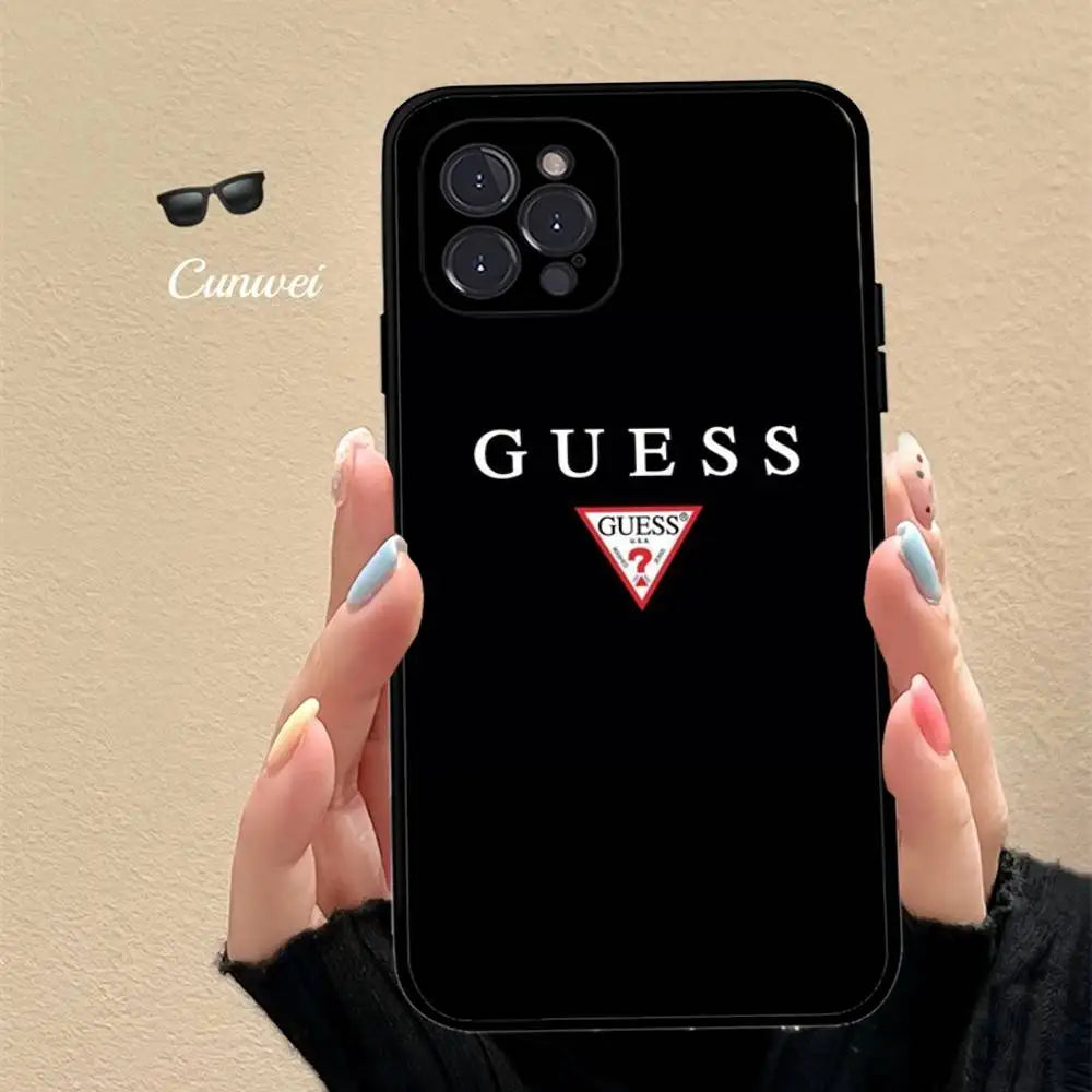 Funda para Teléfono de la Marca de Moda G-Guess para iPhone 17 16 15 16e 14 13 12 11 Pro Max Plus
