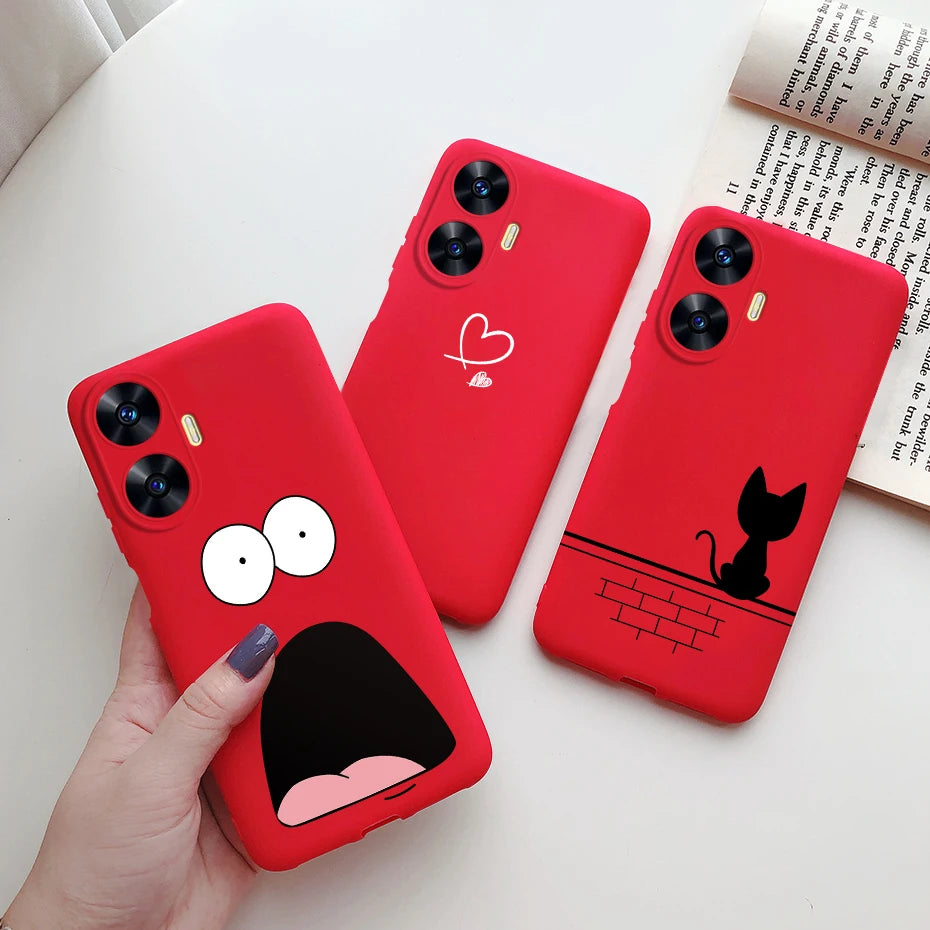 Funda de teléfono para Realme C55, Funda RMX3710, Funda trasera de silicona suave con dibujos animados bonitos para Realme C55 RealmeC55 Funda C 55 Coque