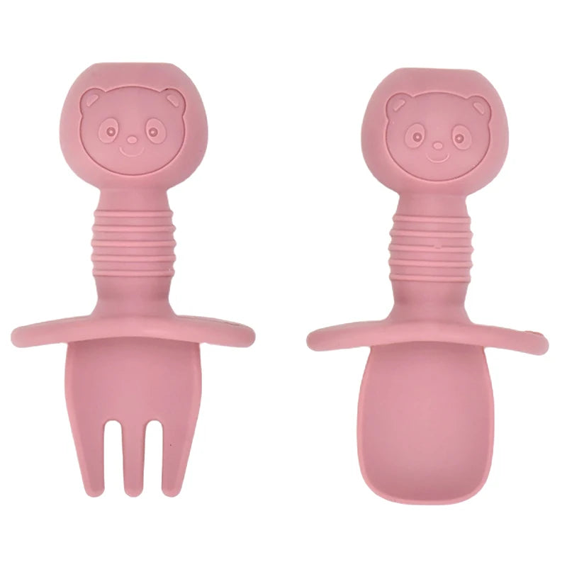 4 unids/set plato de comedor de silicona seguro para bebé, platos sólidos de dibujos animados para niños, juego de vajilla para bebé con cara sonriente, plato Retro para niños