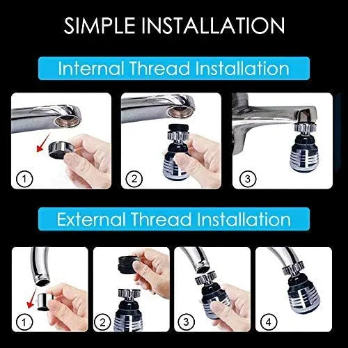 Extensor de Grifo Giratorio de Alta Presión, Burbujeador de 2 Modos para Cocina, Ahorro de Agua, Accesorios del Hogar, Gira 360 Grados