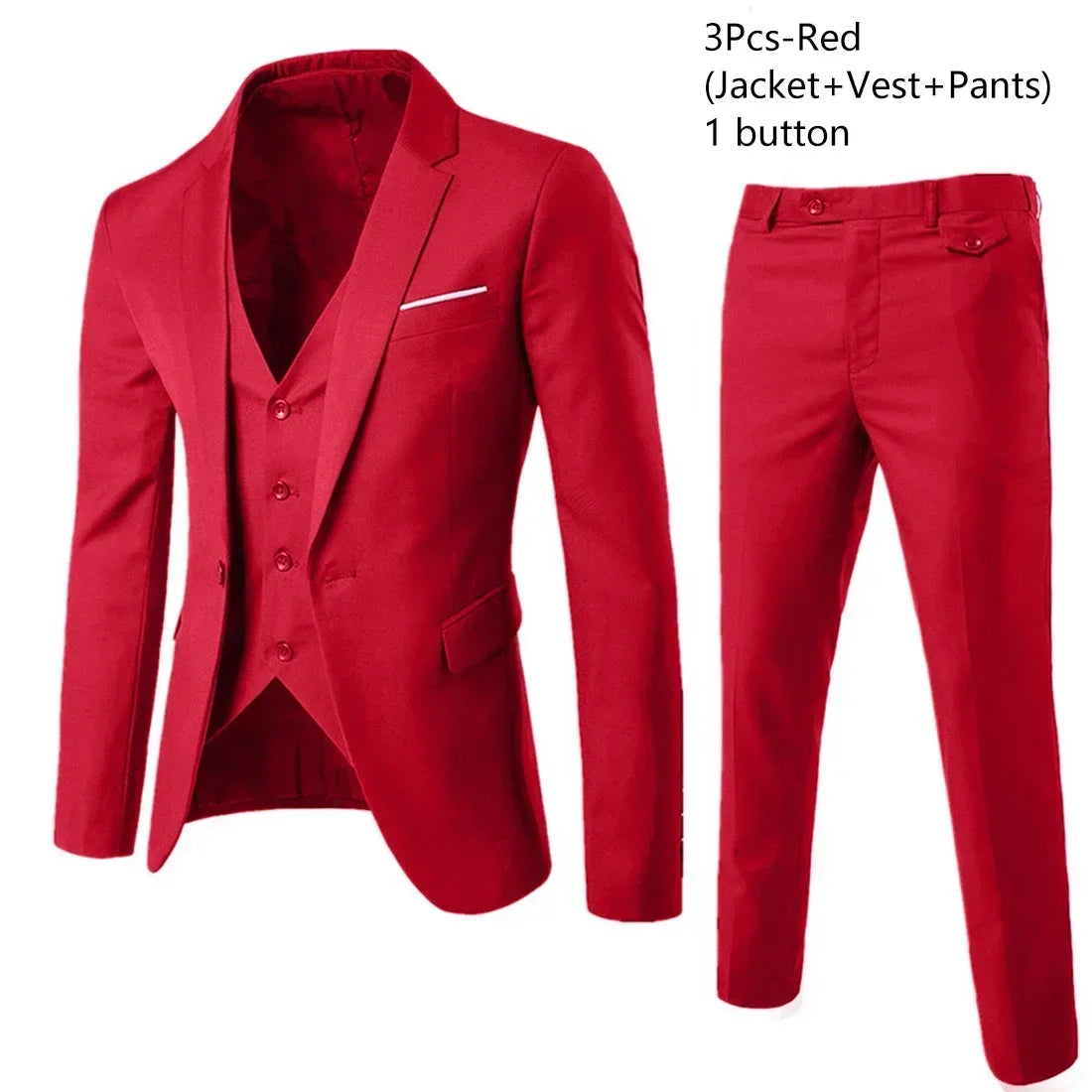 Trajes para hombre, conjunto de 3 piezas, moda elegante para boda, chaquetas completas clásicas, chaleco, pantalones, Blazers, traje Formal 2025