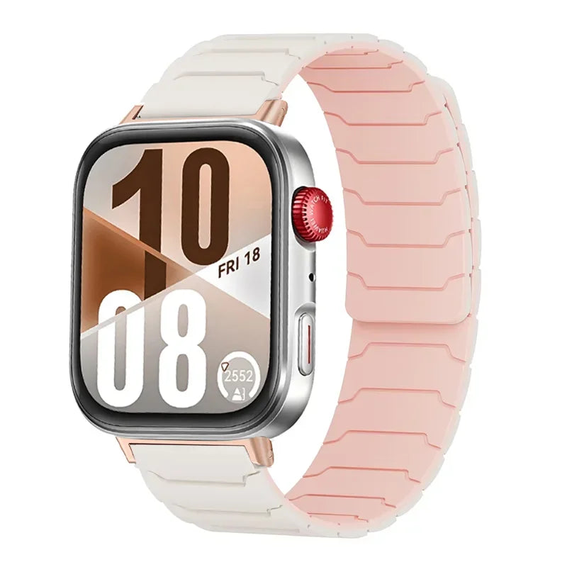 Correas magnéticas de silicona para Huawei Watch Fit 4/Fit 3, pulsera deportiva de repuesto para Huawei Watch Fit 4 Pro/4 Correa