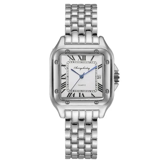 Nuevo reloj de moda para hombre, reloj cuadrado de diseño Simple para pareja, reloj de cuarzo, reloj de mujer de acero inoxidable a la moda