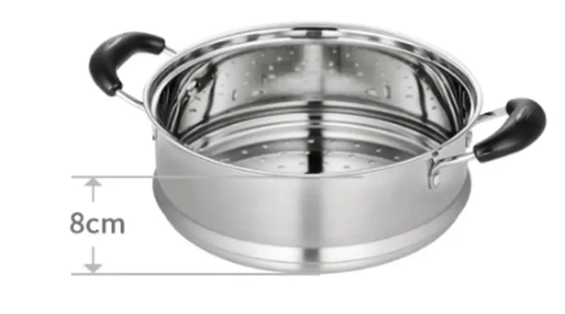 Olla de acero inoxidable, olla para sopa de doble fondo, cocina no magnética, utensilios de cocina multiusos, sartén antiadherente, Cocina de Inducción, olla usada