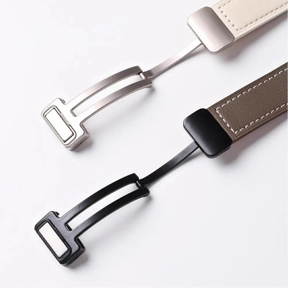 Correa de cuero magnética para Huawei Band 10, 9, 8, NFC, repuesto deportivo suave, Correa transpirable, pulsera, accesorios