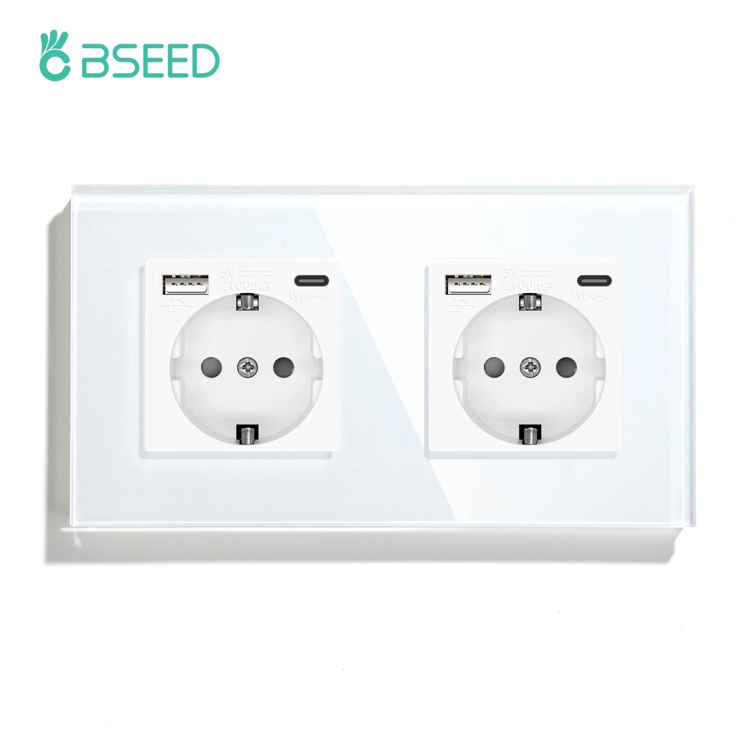 Interruptores BSEED Zigbee, interruptor de luz inteligente de 1/2/3 entradas, enchufes de pared normales de la UE, interruptores táctiles multicontrol, aplicación Tuya Smart Life Alexa
