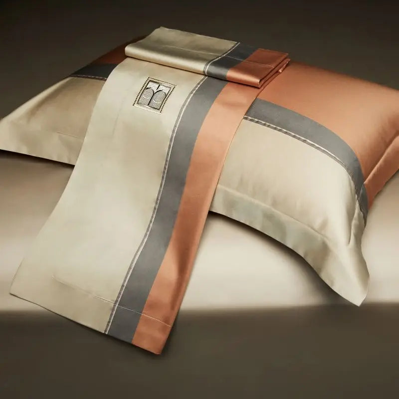 Juego de Ropa de Cama de Lujo de 4/7 Piezas, 1000 Hilos, Algodón Egipcio, Bordado, Tamaño Queen/King, Incluye Funda Nórdica, Sábana/Sábana Ajustable y Fundas de Almohada