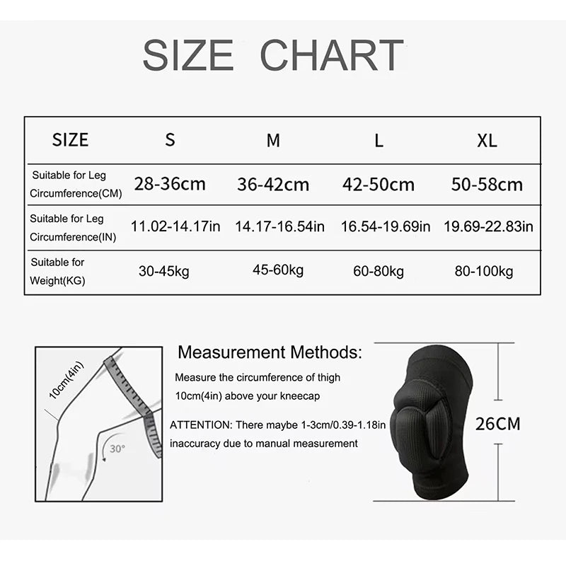 Rodillera deportiva de protección gruesa para hombre y mujer, soporte para gimnasio, equipo de Fitness, Protector de tirantes de baloncesto, almohadillas antideslizantes, 1 par