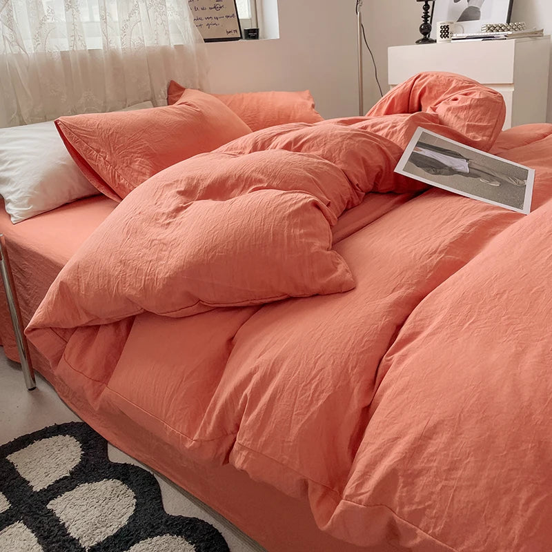Juegos de fundas de edredón gris oscuro a la moda, fundas de edredón cepilladas, juegos de cama individual doble Queen, funda de almohada para niños, funda de edredón sólida