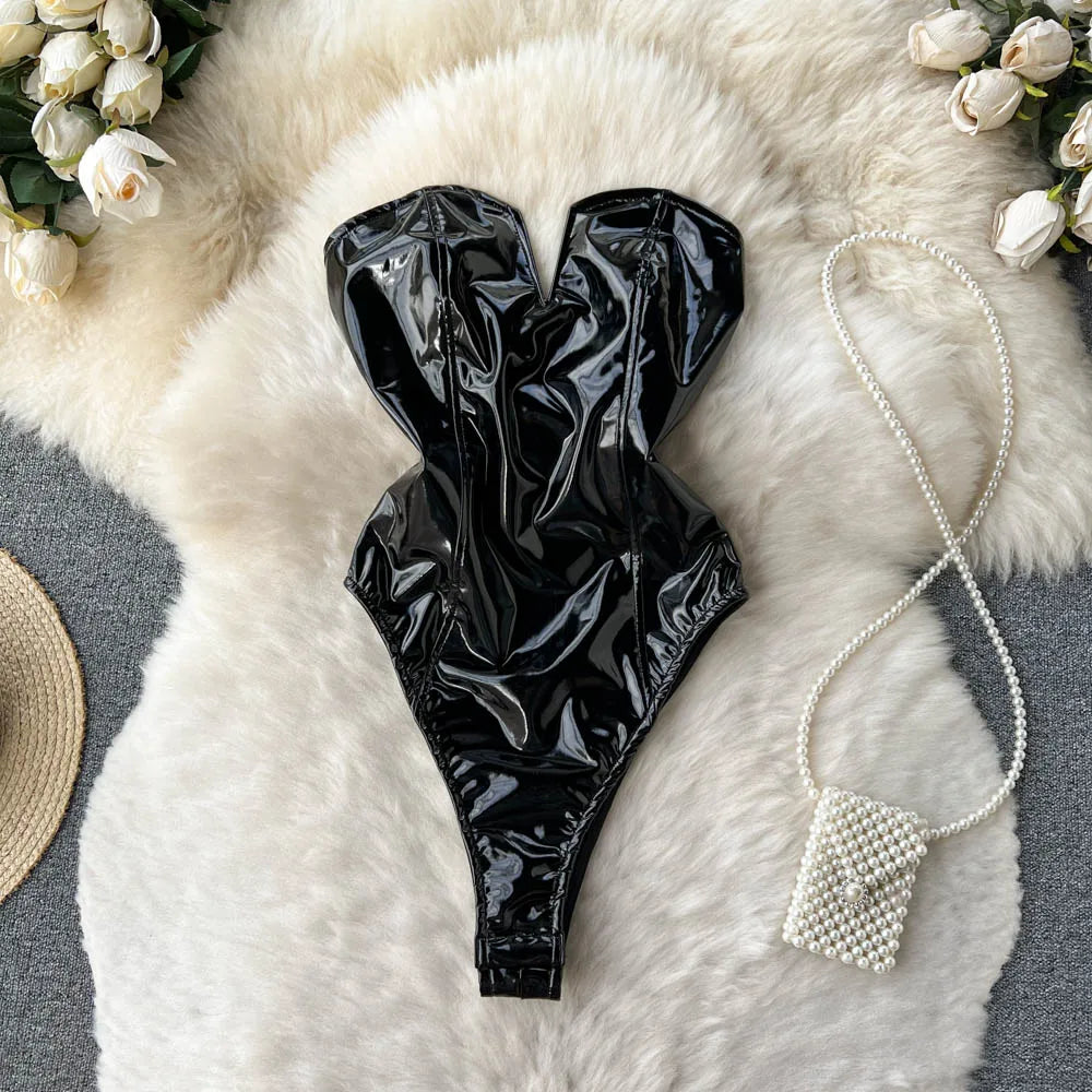 Ropa de dormir para fiesta de San Valentín, Catsuits combinados, peleles de tiras de malla eróticos íntimos ajustados, monos de mujer, lencería, conjuntos sexys