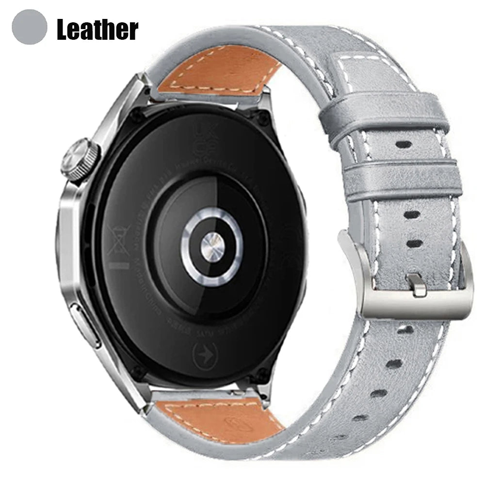 Correa de repuesto de 22mm para Huawei Watch GT6 6Pro GT5 GT 4 3 2 46mm Watch 5 4 Pro Smartwatch pulsera de silicona de cuero
