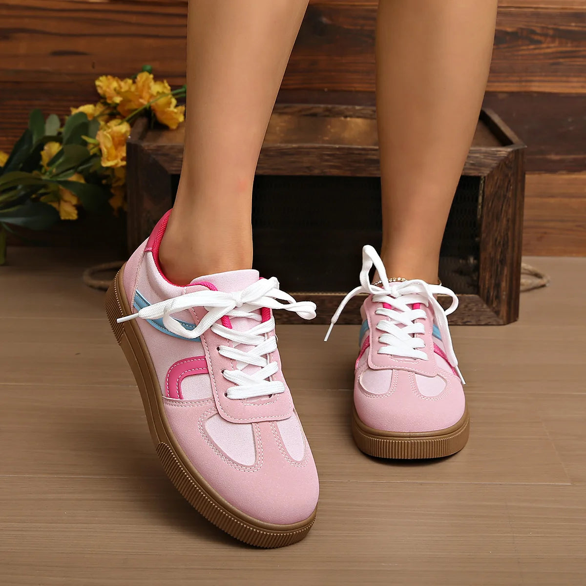 Zapatillas Deportivas Planas para Mujer, Oferta, Colores Variados, Primavera Otoño, Nuevo Estilo, Casuales, para Estudiantes, Suela de Goma
