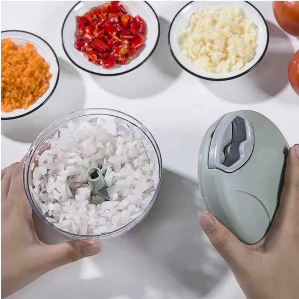 Picadora de carne Manual de 500ml, picadora de ajo, trituradora de prensa Manual, picadora de verduras, cortador de chile y cebolla, herramientas de cocina