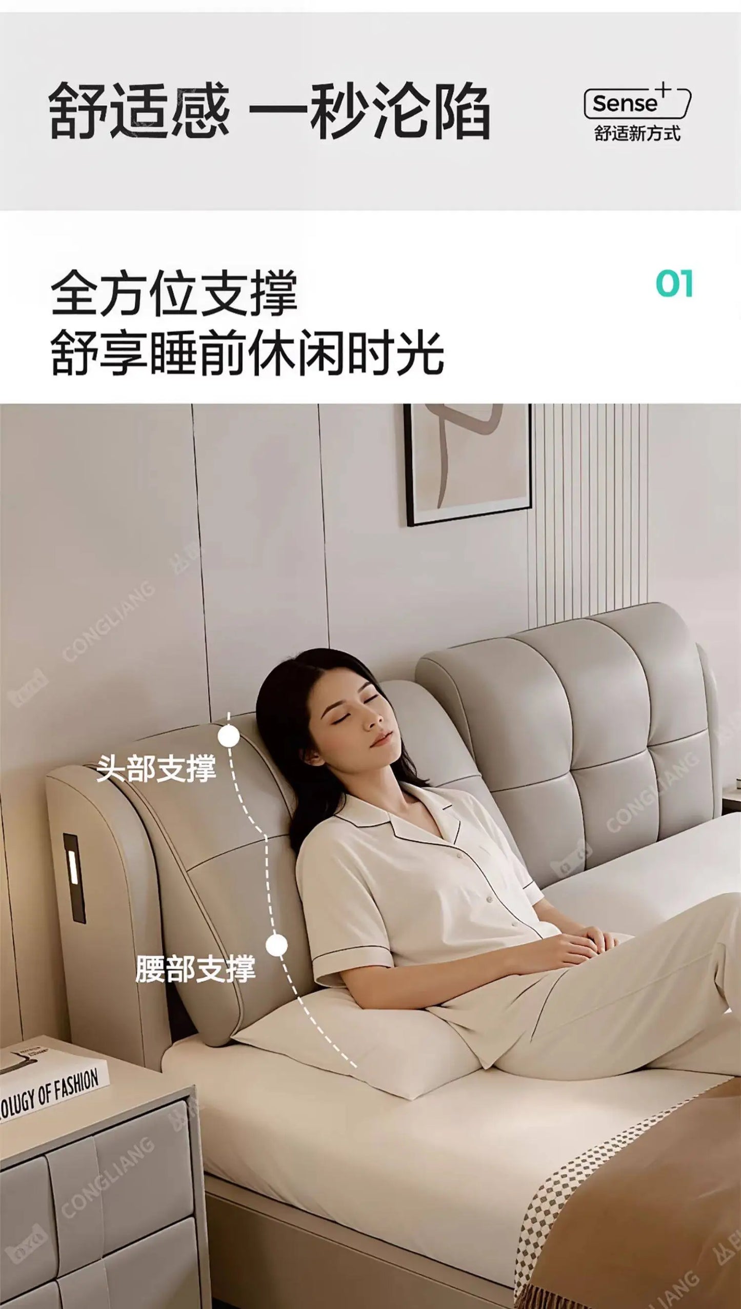 Cama de masaje moderna y sencilla, diseño de cama de dormir de madera, cama doble de lujo para niñas, cama Queen con plataforma, muebles de salón y suite.