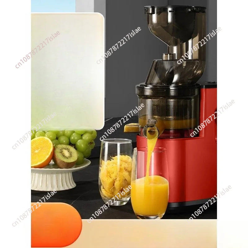Extractor de Jugos Prensado en Frío, Apto para Frutas y Verduras Enteras, Alto Rendimiento de Jugo, Libre de BPA, Extractor de Jugos de Masticación Lenta