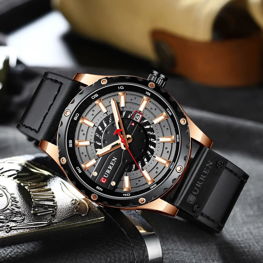 Marca CURREN, reloj de cuarzo para hombre, nueva moda, resistente al agua, informal, de negocios, militar, reloj para hombre, relojes con fecha automática, reloj Masculino