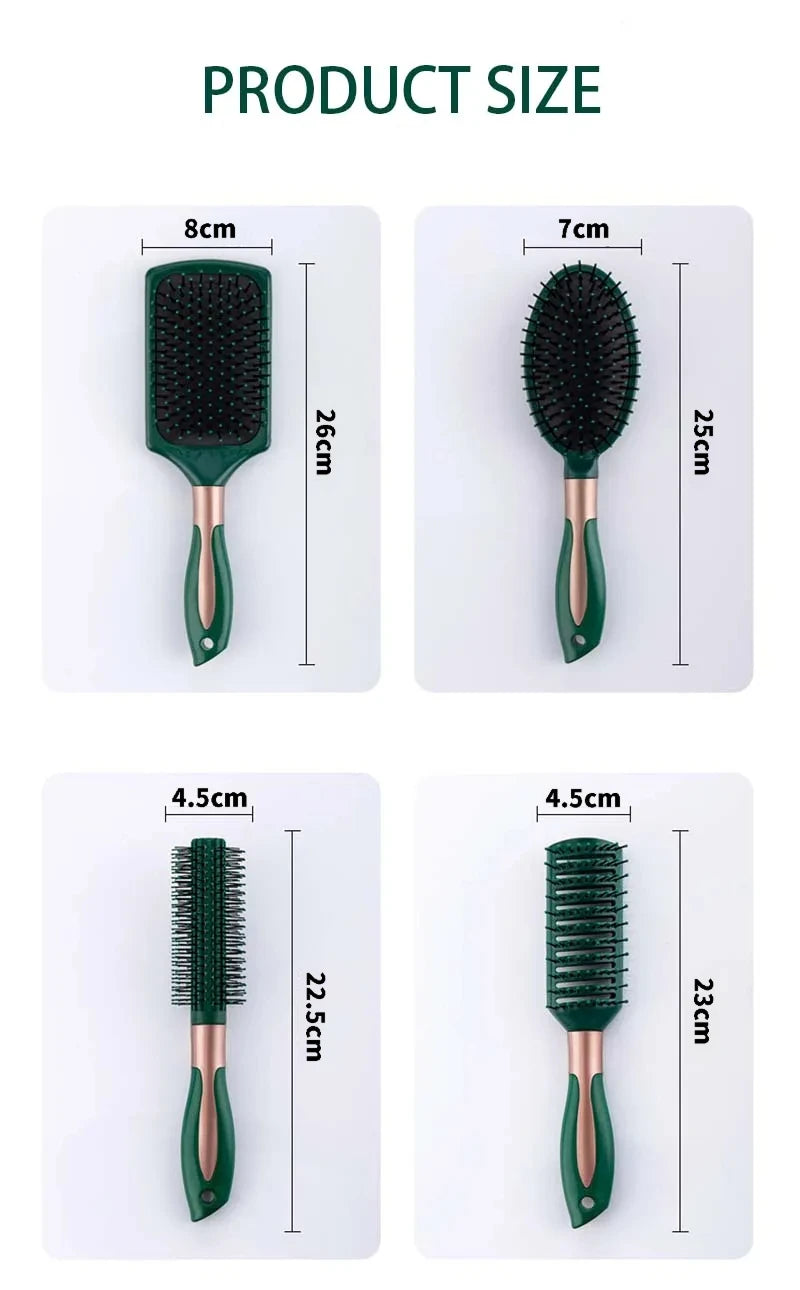 Cepillo de masaje para el cuero cabelludo con cojín de aire ovalado y redondo, herramienta antiestática exfoliante para peinar el cabello en salones de belleza y SPA