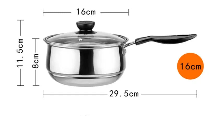 Olla de acero inoxidable, olla para sopa de doble fondo, cocina no magnética, utensilios de cocina multiusos, sartén antiadherente, Cocina de Inducción, olla usada