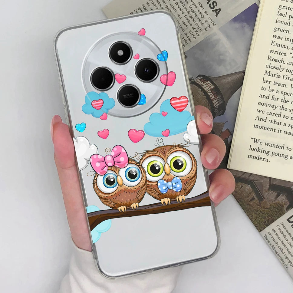 Funda de teléfono para Redmi 14C 4G, cubierta trasera creativa, transparente, suave, delgada, de silicona TPU, a prueba de golpes, protectora para Redmi14C