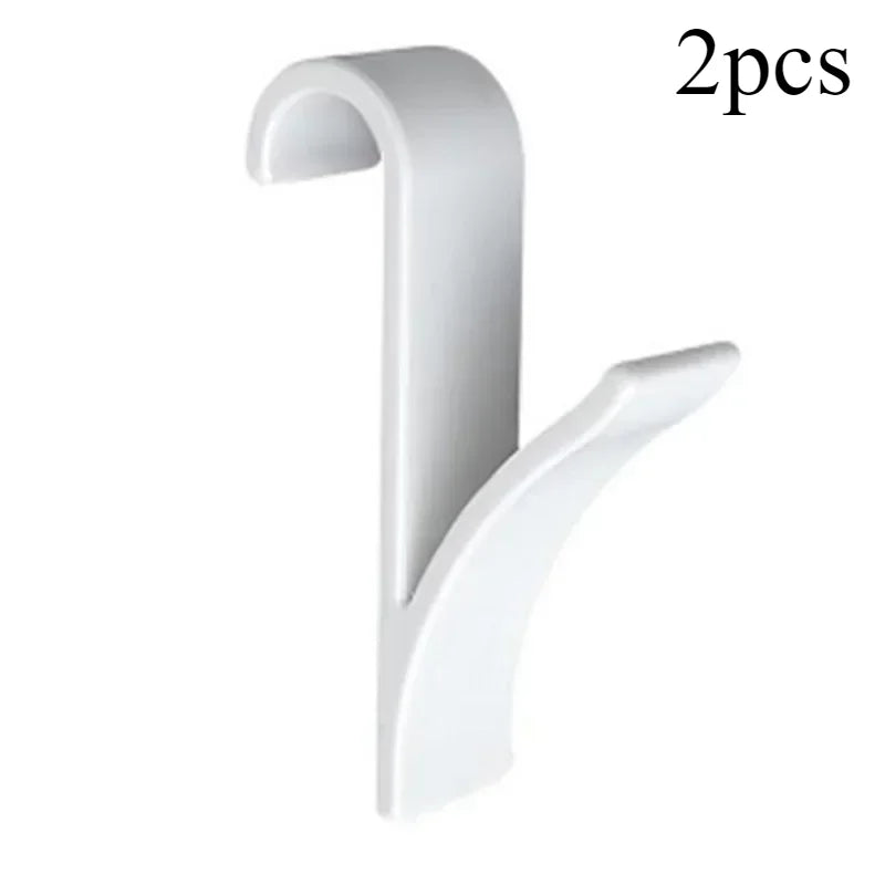 Ganchos y soportes de almacenamiento para cocina y baño, blancos y transparentes, para toallero calefactor, ropa y bufandas