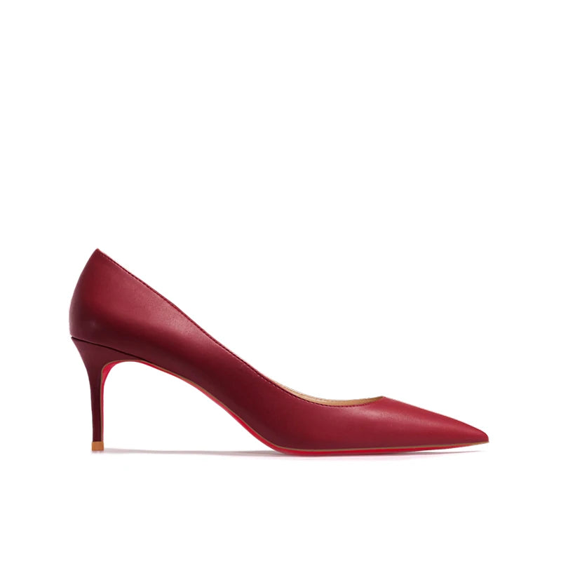 Nuevos Zapatos de Tacón Alto Puntiagudos de Boca Poco Profunda con Tacones Finos, Zapatos Individuales Blancos Mate de Moda para el Trabajo, Suela Blanda, Talla Única