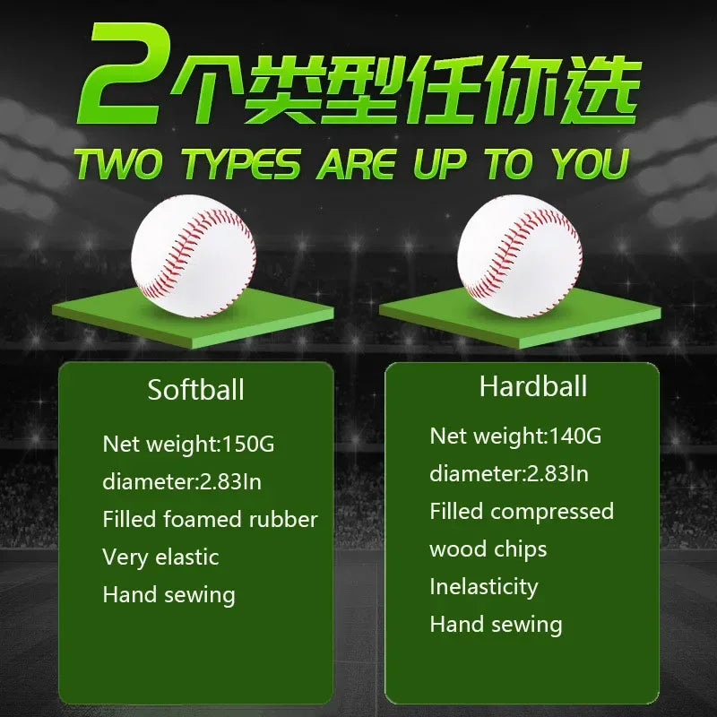 1 pieza de béisbol No. 9 Softbol Hardbol Softbol Craft Ball Productos deportivos Blanco Seguro Niños Hombres Béisbol Deportes Entrenamiento Estándar