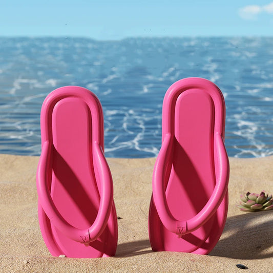 Chanclas de verano de colores caramelo, zapatillas planas de fondo suave para playa para mujeres y hombres, sandalias planas antideslizantes ligeras para exteriores