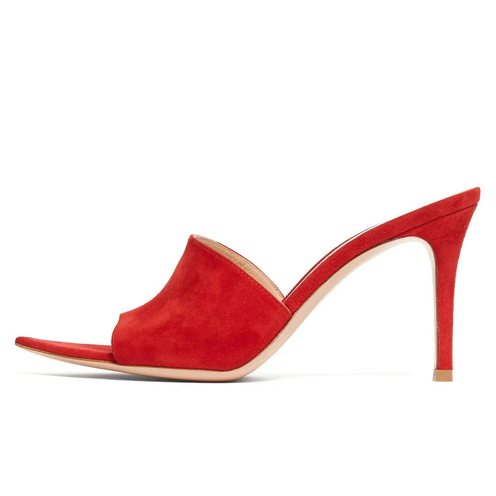 Novedad de verano, zapatillas sexis de moda de PVC transparente de charol puntiagudo, vestido de banquete de tacón alto fino, sandalia de mujer de gran tamaño