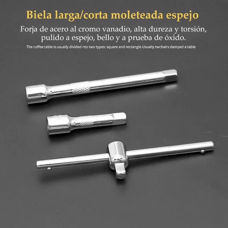 Nuevo Kit de herramientas de reparación de automóviles 46 unids/set juego de enchufes herramienta de reparación de automóviles llave dinamométrica de trinquete Combo juego de herramientas de reparación de automóviles