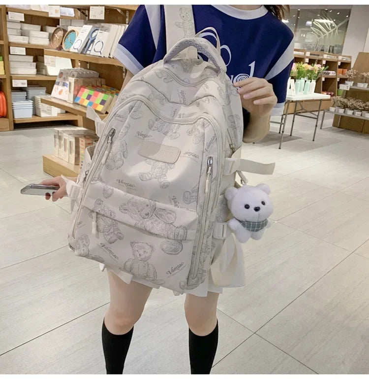 High-looking Backpack for Girls Lightweight and Large-capacity Schoolbag for Middle and High School Students Casual backpacks 배낭