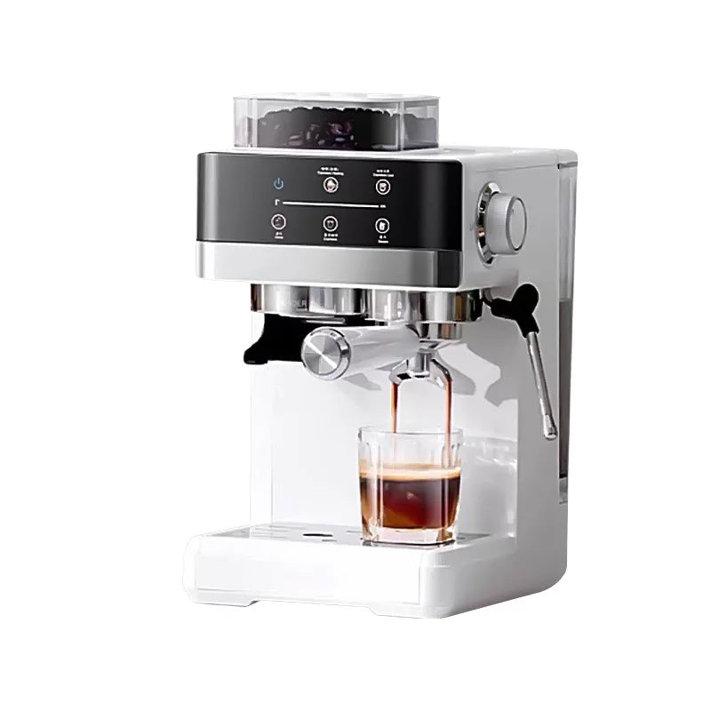 Molino de Café Eléctrico + Máquina de Café Integrada | Totalmente Automático, Granos de Café Recién Molidos | Molienda Rápida para el Desayuno