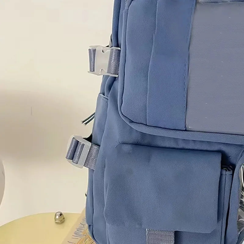 Bolsas populares de la mochila del estudiante de secundaria de las muchachas del color púrpura rosado sin ninguna versión accessoria