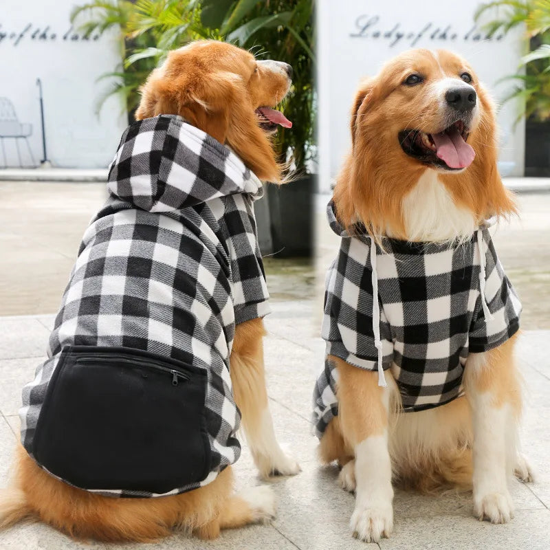 Abrigo de invierno para perros, chaqueta para mascotas, chaleco Reversible a cuadros, ropa para perros en clima frío, ropa para mascotas para perros pequeños, medianos y grandes