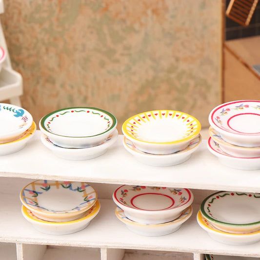 5 Piezas de Mini Platos para Casa de Muñecas 1/12, Modelo de Simulación de Cocina, Decoración para Casa de Muñecas, Accesorios para Casa de Muñecas, Juguetes de Imitación