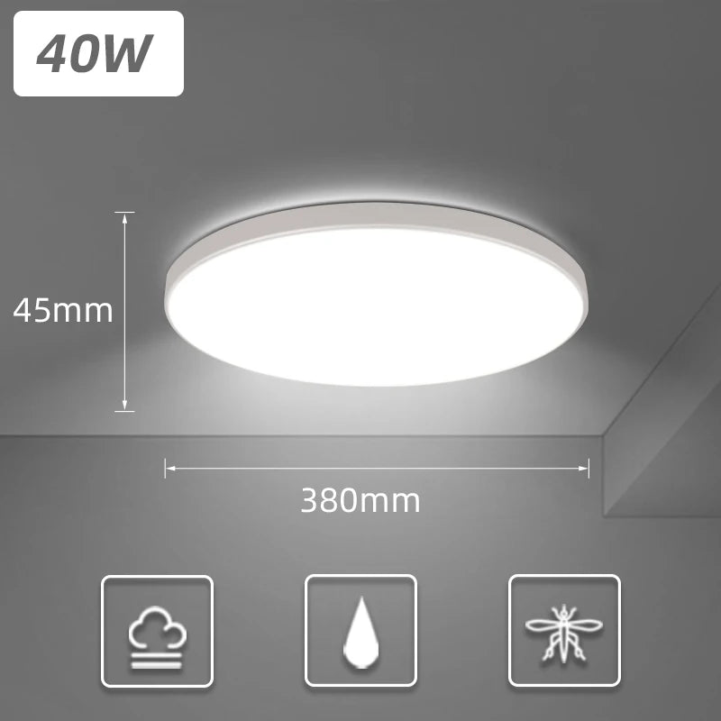 Lámpara de techo Led para sala de estar, luz moderna de CA 110V-220V, 18W, 30W, 40W, accesorios de iluminación para dormitorio y cocina