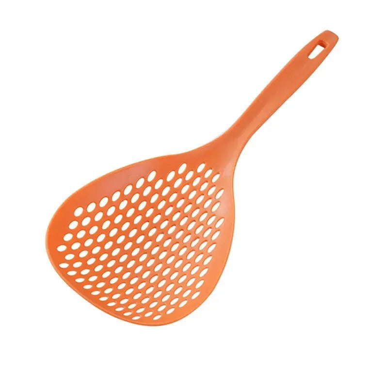 1 unids cuchara blanca de gran capacidad con soporte de alta temperatura colgado dumplings Red de fugas no fácil de deformar suministros de cocina