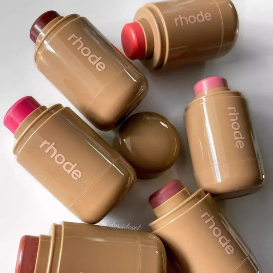 Rhod Pocket-rubor labial, barra hidratante para labios y mejillas, colorete en polvo Natural, crema, lápiz labial para mejillas, Color fácil de aplicar